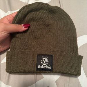 Olive Green Timberland Beanie - Women